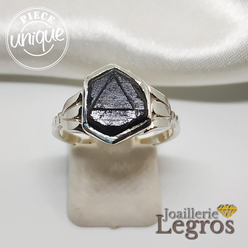Bijou Bague Saphir bleu Brut en argent 925 joaillerie legros bijouterie