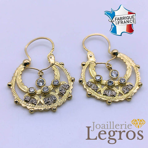 BOBIJOO Jewelry - Boucles d'oreilles Gitan Savoyarde Santana Niglo Plaqué Doré Or Rouge Rubis BOBIJOO Jewelry - Boucles d'oreilles Gitan Savoyarde Santana Niglo Plaqué Doré Or Rouge Rubis